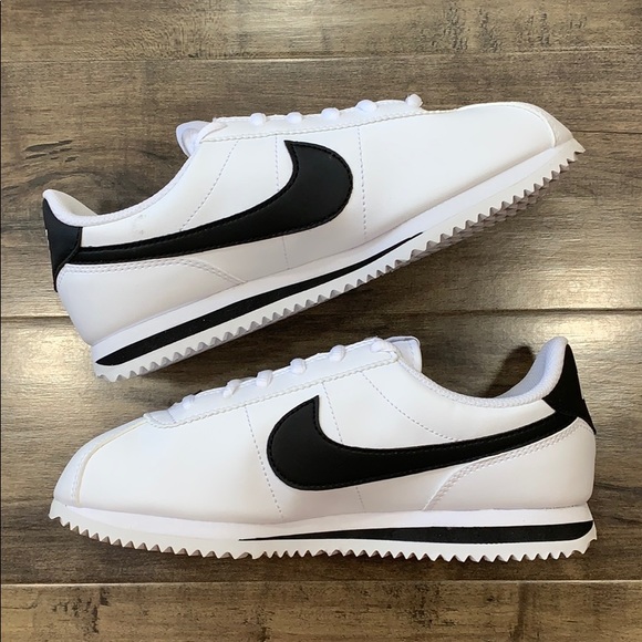 NIKE CORTEZ BASIC SL (GS) white/black - Picture 6 of 16